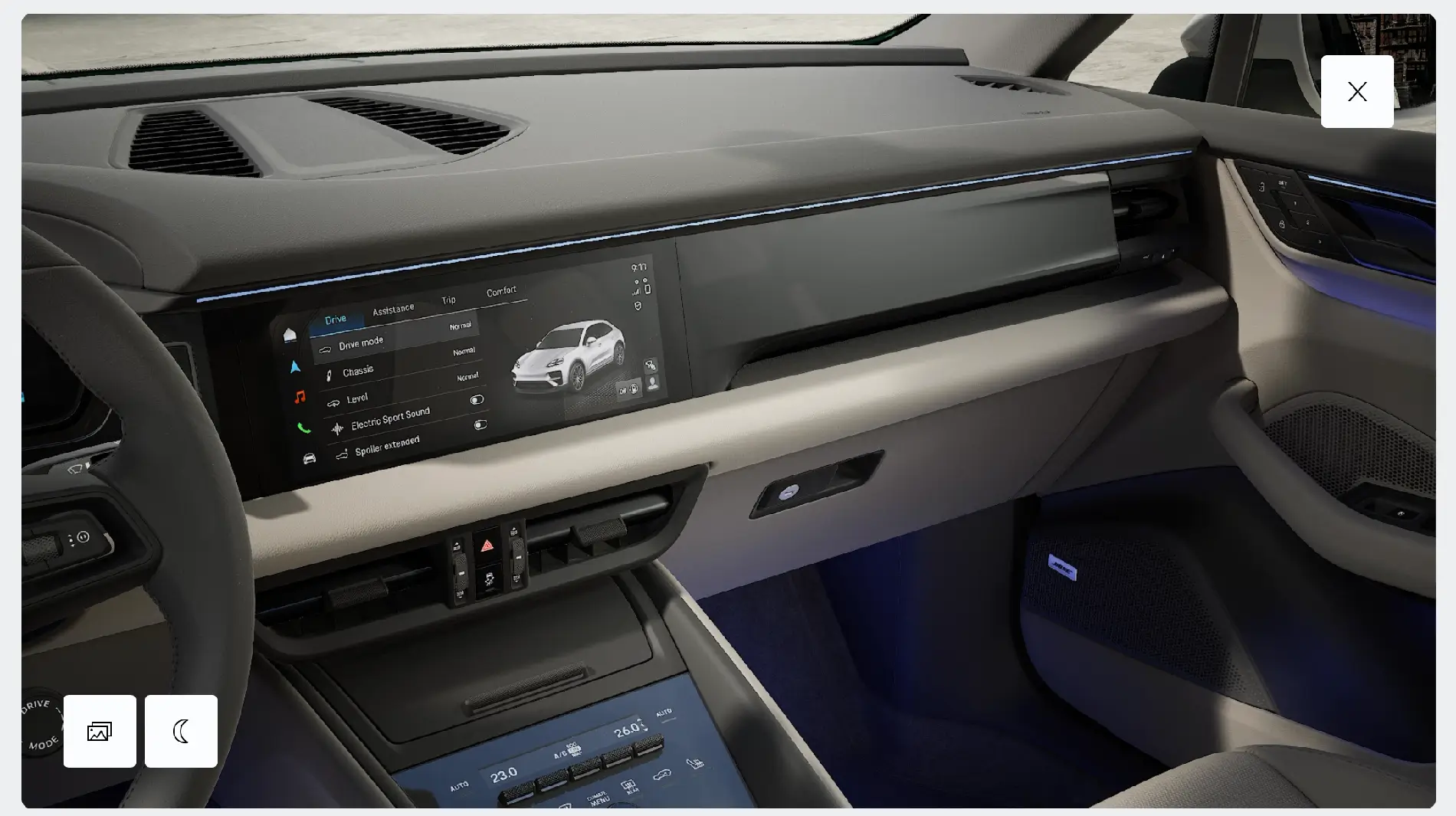 Electric Macan EV Single display has better integration on the dash. Screenshot 2024-04-10 at 15.27.12