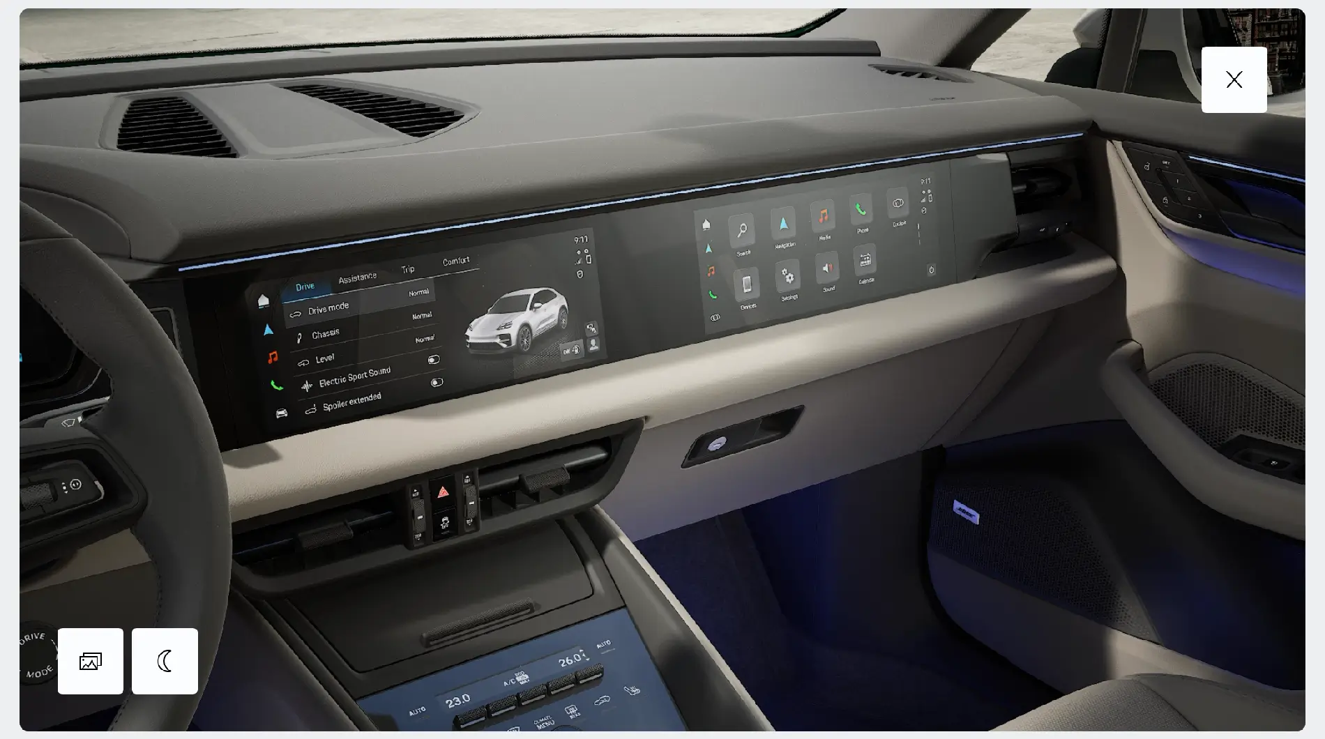 Electric Macan EV Single display has better integration on the dash. Screenshot 2024-04-10 at 15.27.04