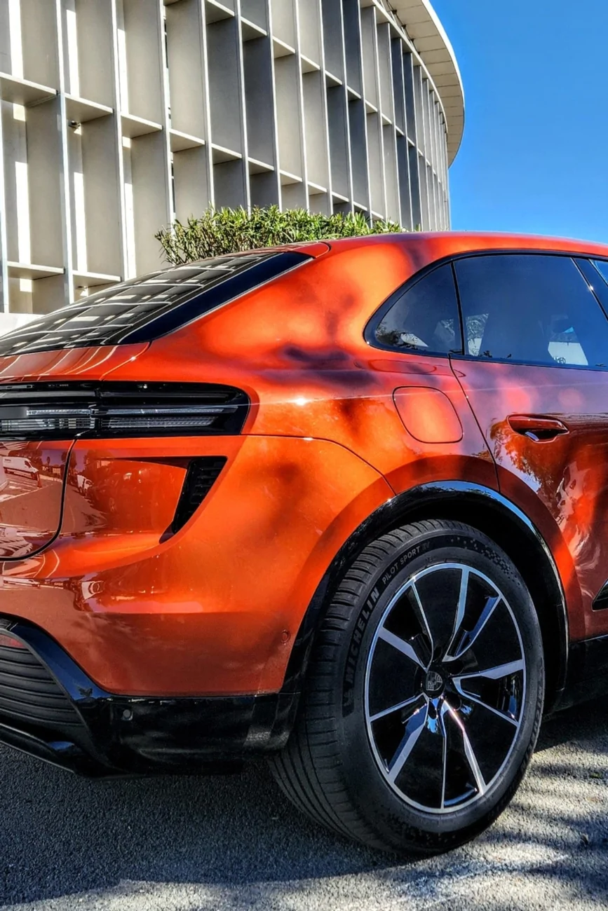 Electric Macan EV 21" Turbo Wheels - Photos / Images on Macan EV? Papaya 20 inch wheels Closeu