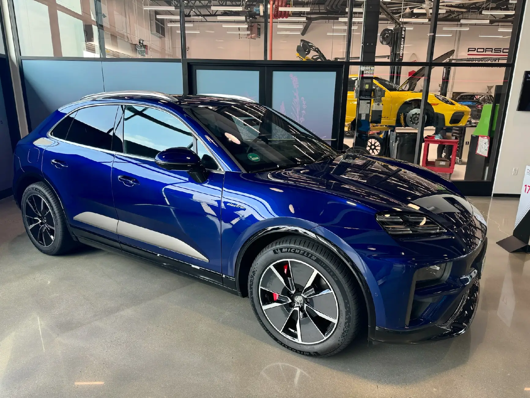 Electric Macan EV GENTIAN BLUE Macan EV Photos Macan EV Gentian Blue Metallic 3