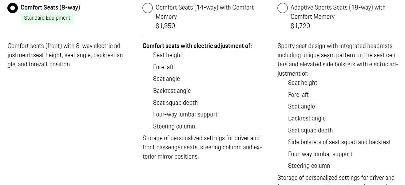 Electric Macan EV Any essential specs to order? Screenshot 2024-08-01 123428