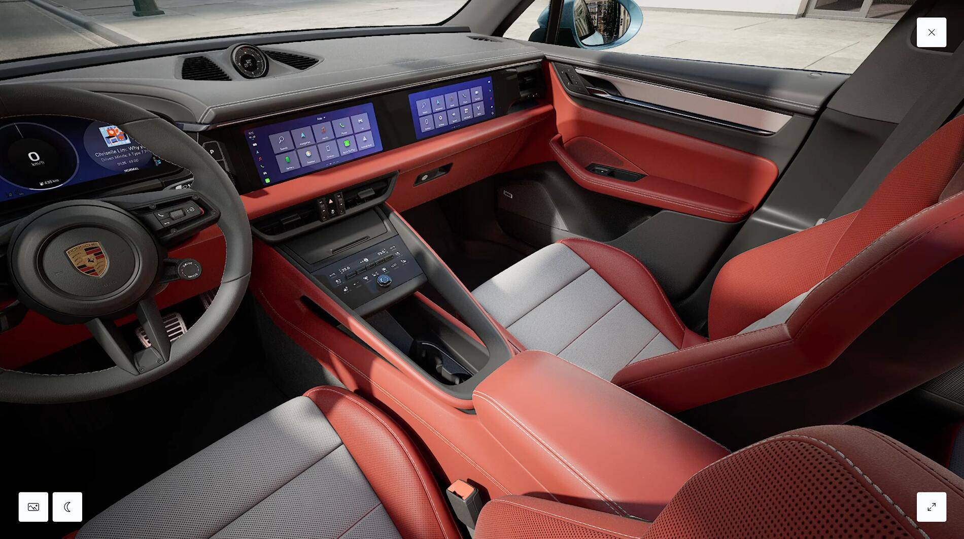 Electric Macan EV Configurator Update: 360 View now renders the gear tunnel leather + deviated stitching Screenshot 2024-08-29 at 9.29.21 AM