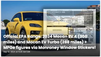 Electric Macan EV Contacted by Porsche to configure my Macan EV Jan. 30 2024 macan ev window sticker