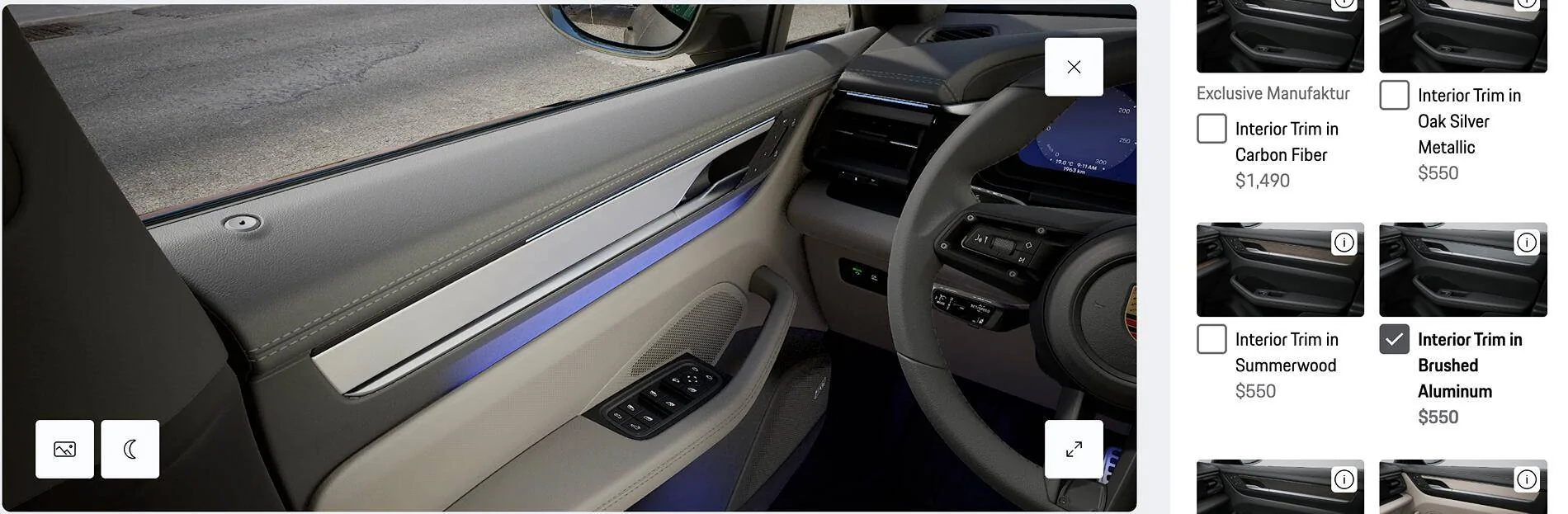 Electric Macan EV Best interior trim to go with limestone beige leather interior? Screenshot 2024-09-19 at 10.42.16 PM