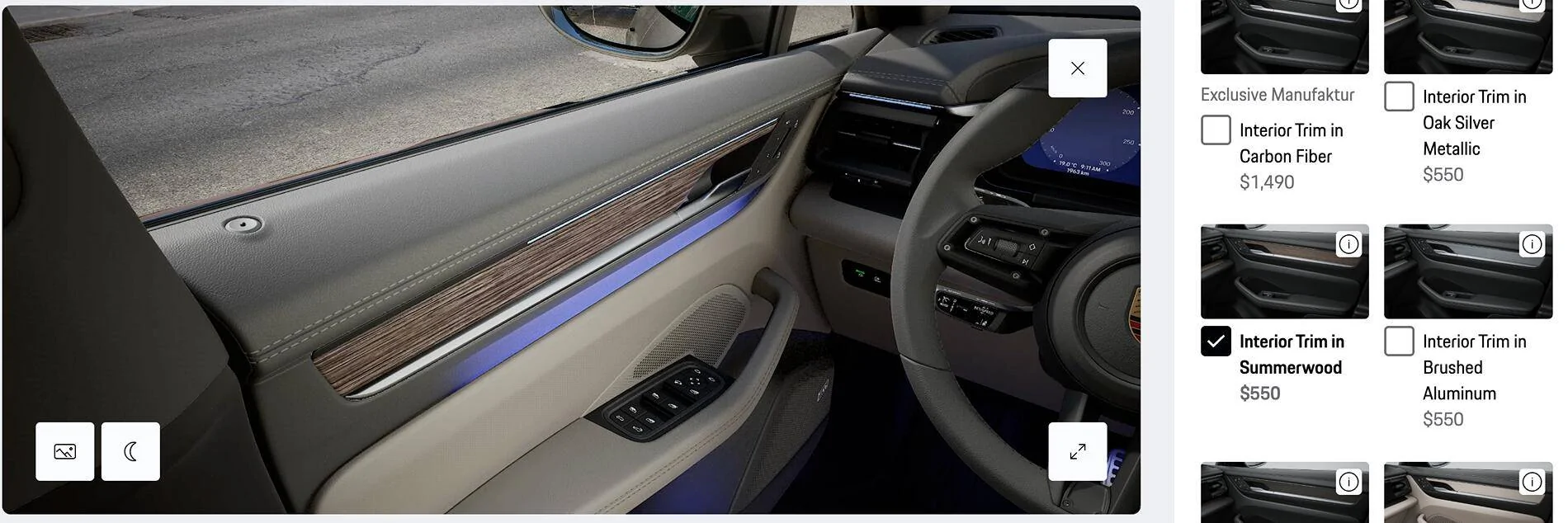 Electric Macan EV Best interior trim to go with limestone beige leather interior? Screenshot 2024-09-19 at 10.41.59 PM