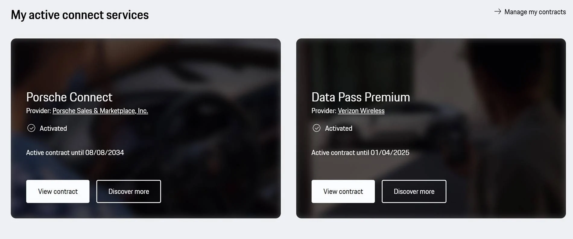 Electric Macan EV Data Pass Premium Not Registered - no hotspot, etc. Connect services