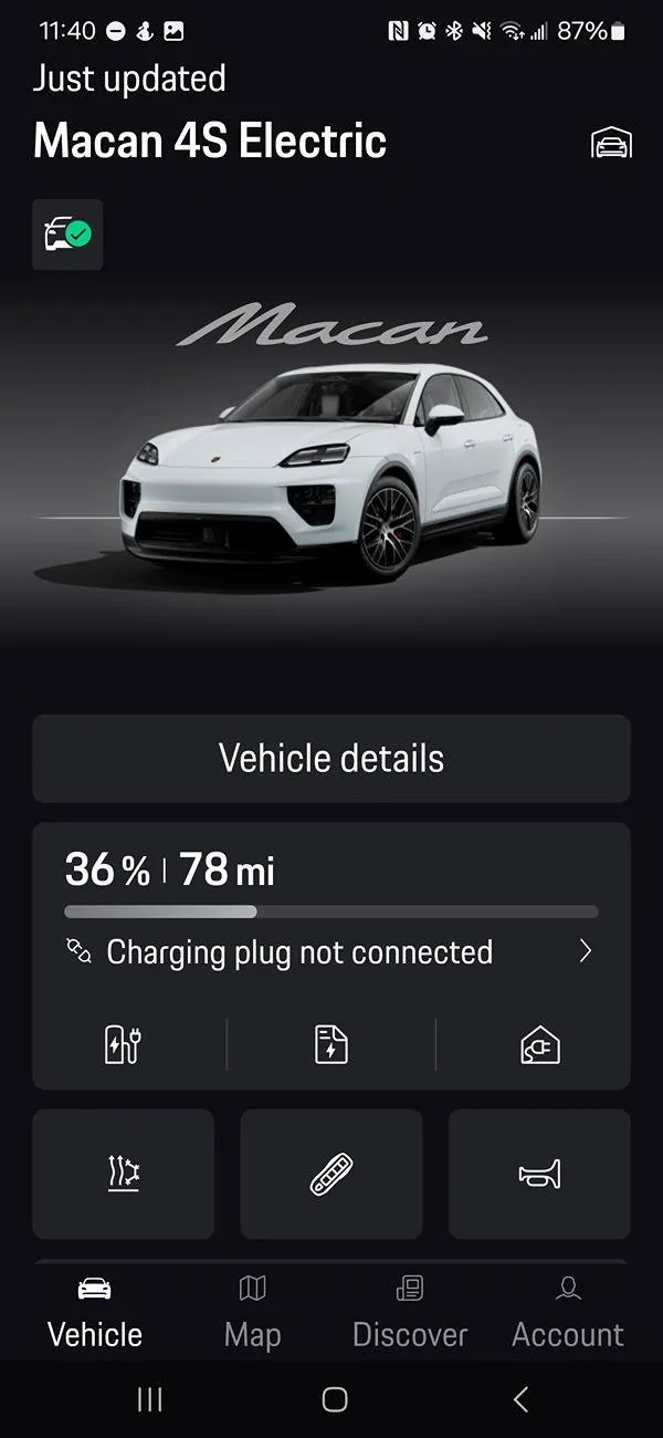Electric Macan EV Cannot access charging or pre-climate in app - all other app features work? Screenshot_20250107_234037
