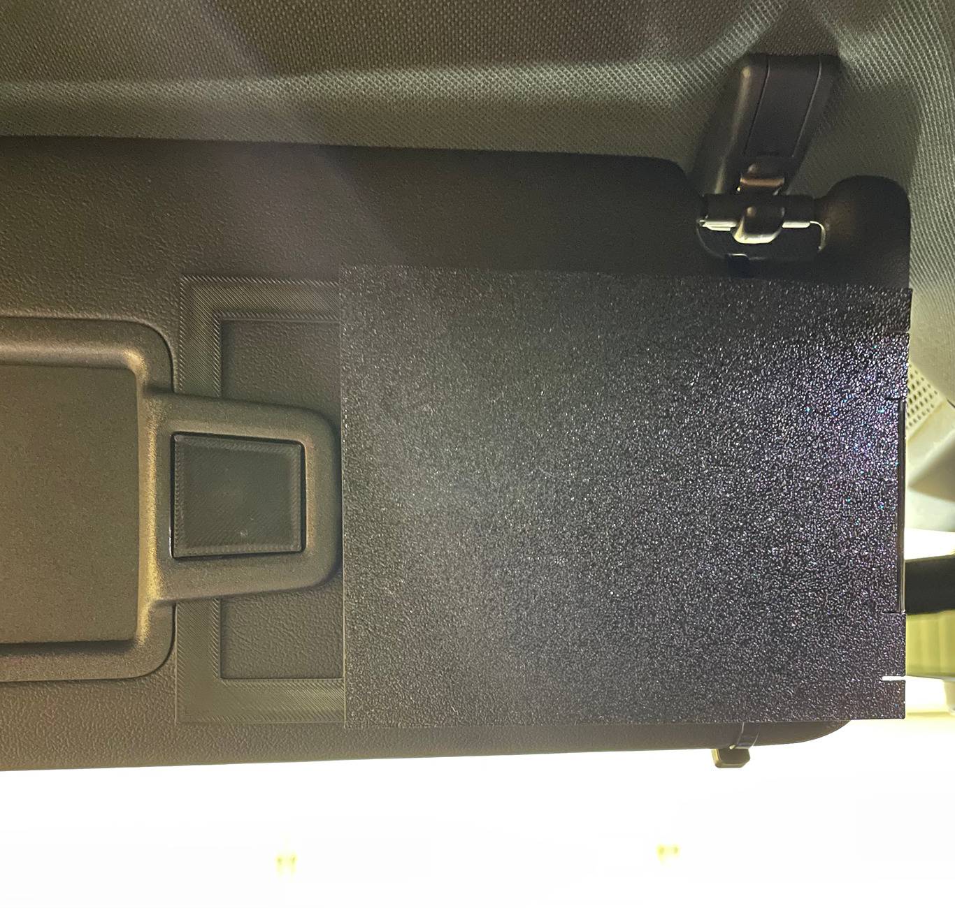 Electric Macan EV Is this a sun visor for ants? 3D print sun visor extension solution IMG_3276