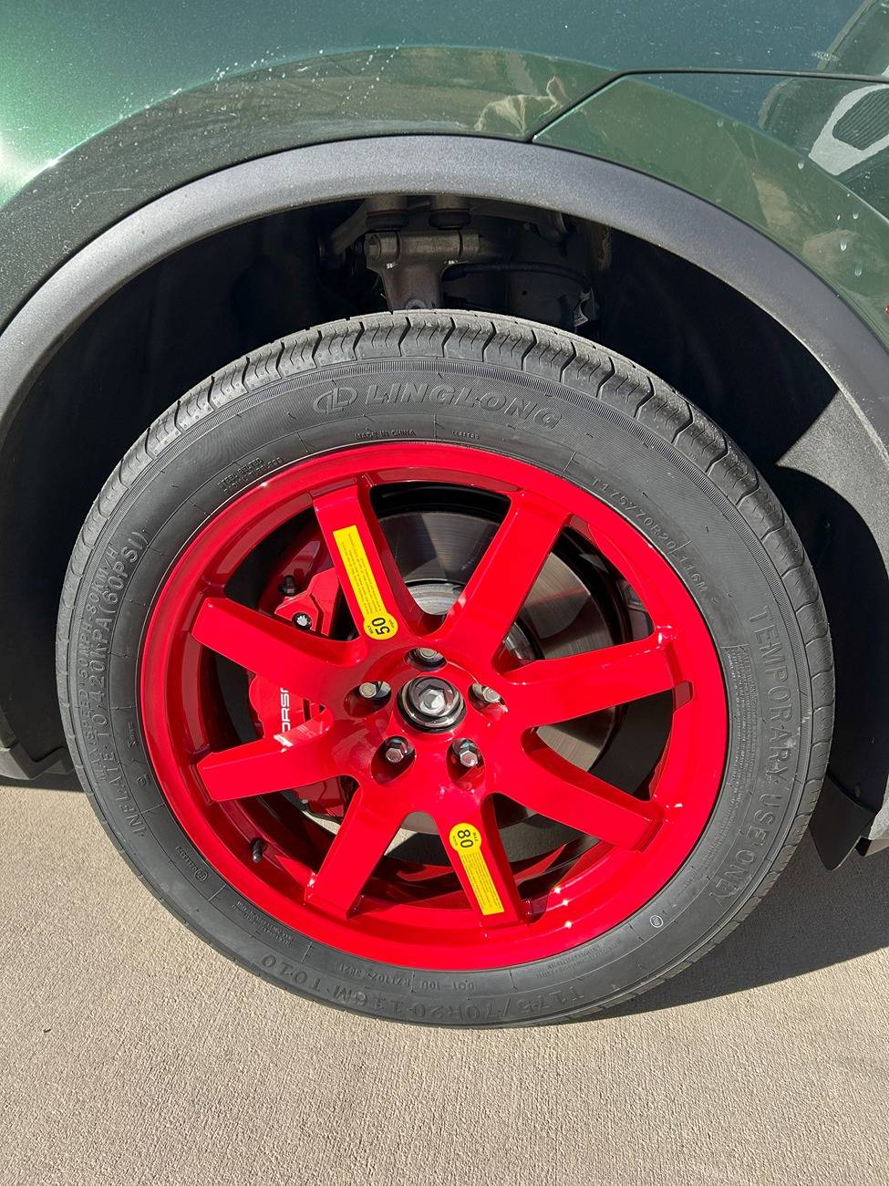 Electric Macan EV Spare Tire found! EZ Spare Wheel Installed Spare Tire 3