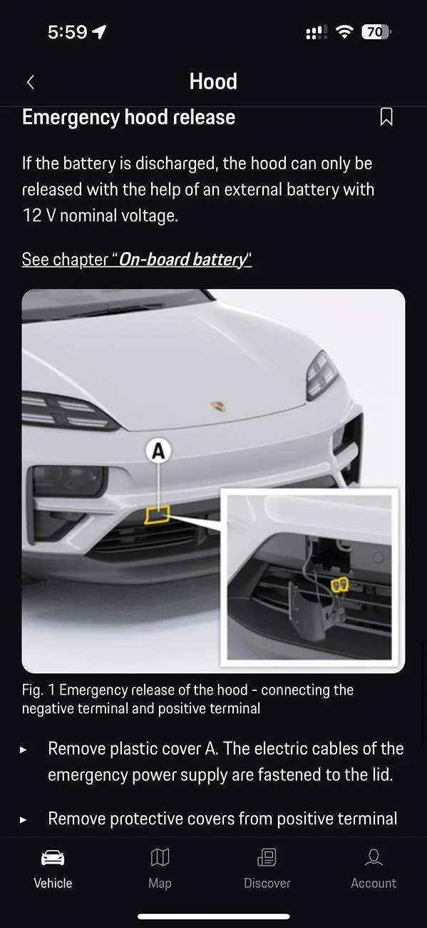 Electric Macan EV Serious Design Flaw - No easy access to vehicle if 12v battery is very low IMG_6692