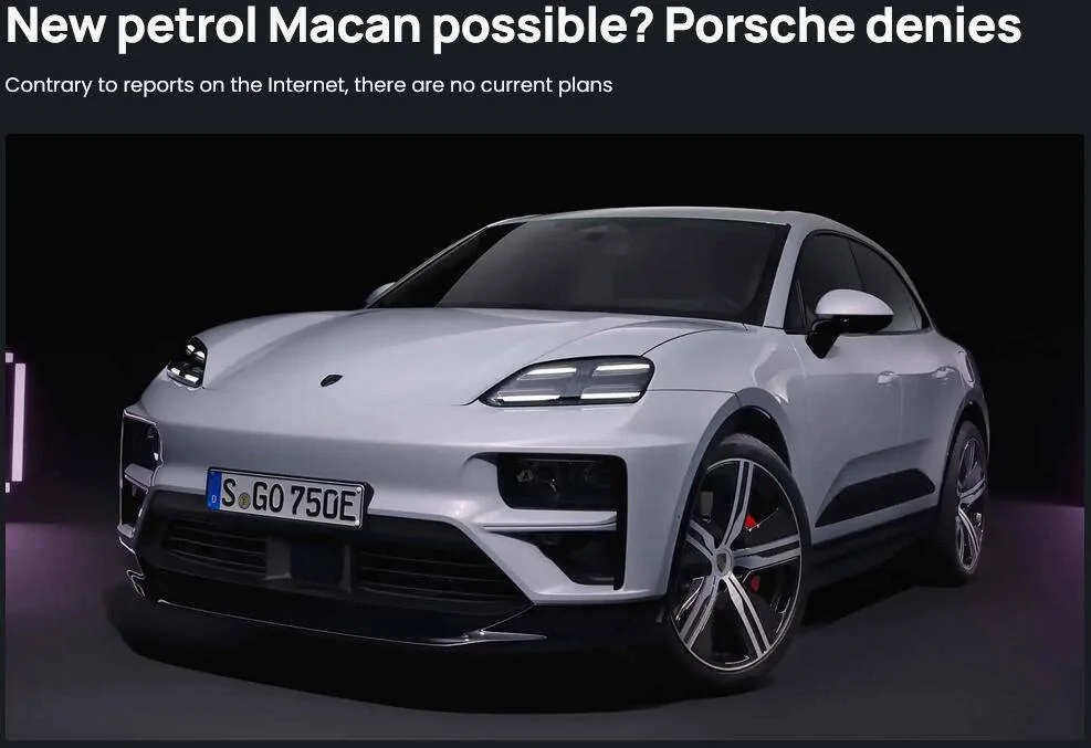 Electric Macan EV Porsche confirms ICE Macan, Cayenne and Panamera are coming back. How this decision will affect us Macan EV owners? 1739040058061-8a
