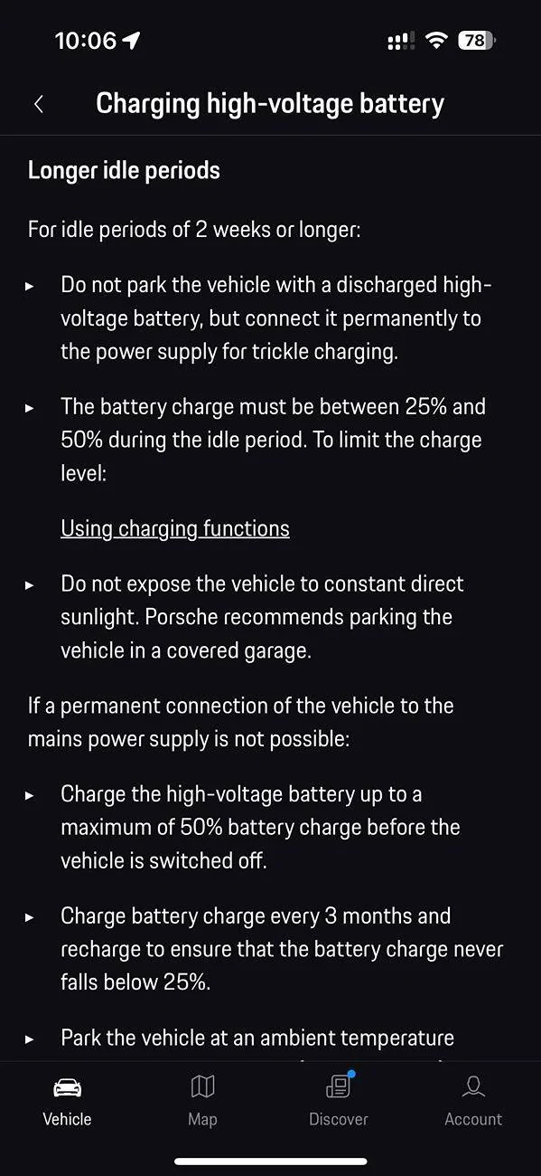 Electric Macan EV Picking up my EV 4S Wednesday - storing it indoors for 3 weeks. Battery drain an issue? Leave plugged in to 'wall' outlet? IMG_6833