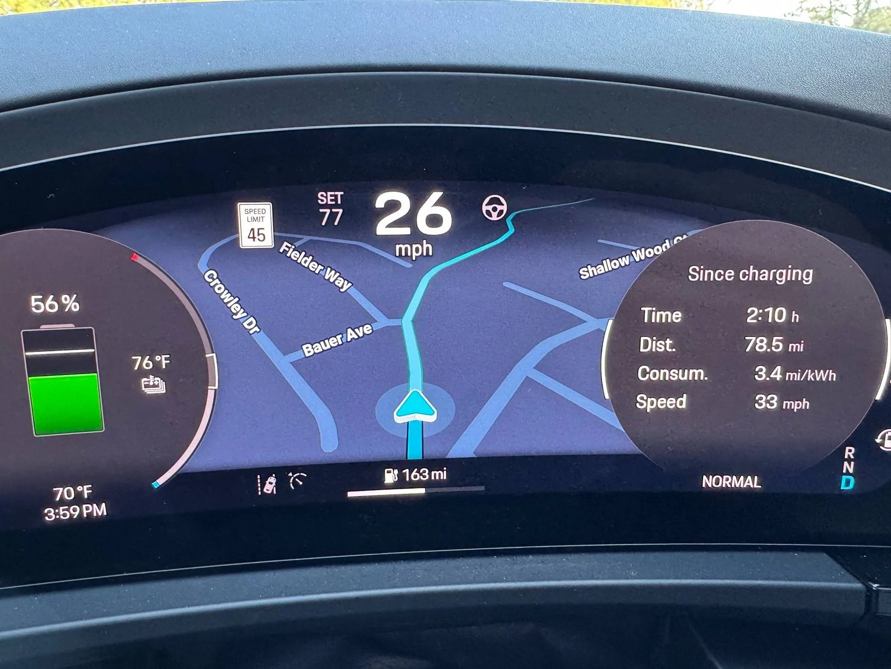 Electric Macan EV Waze now showing on instrument cluster IMG_5239
