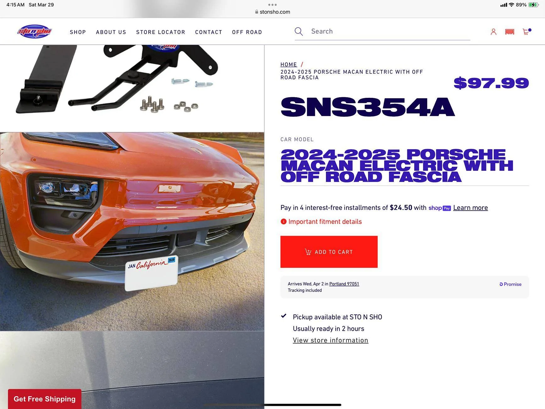 Electric Macan EV US Macan EV - US Model Details (License Plate Holder, Side Markers, Lights) -- Video IMG_7438