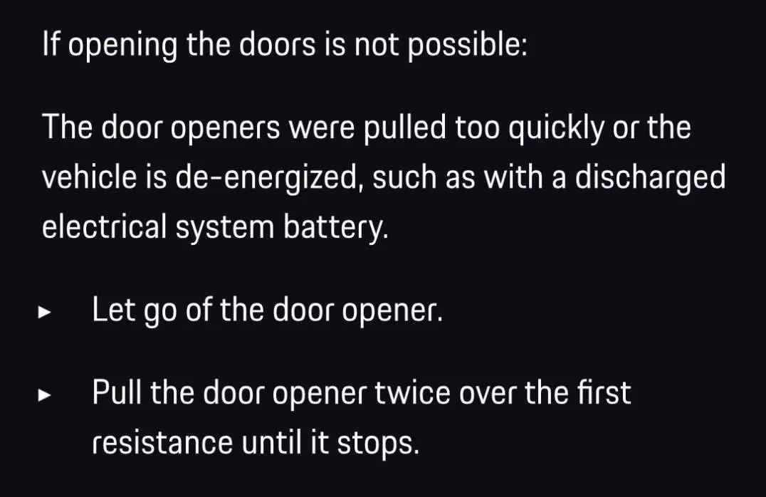 Electric Macan EV Difficulty opening driver’s door from inside IMG_7455