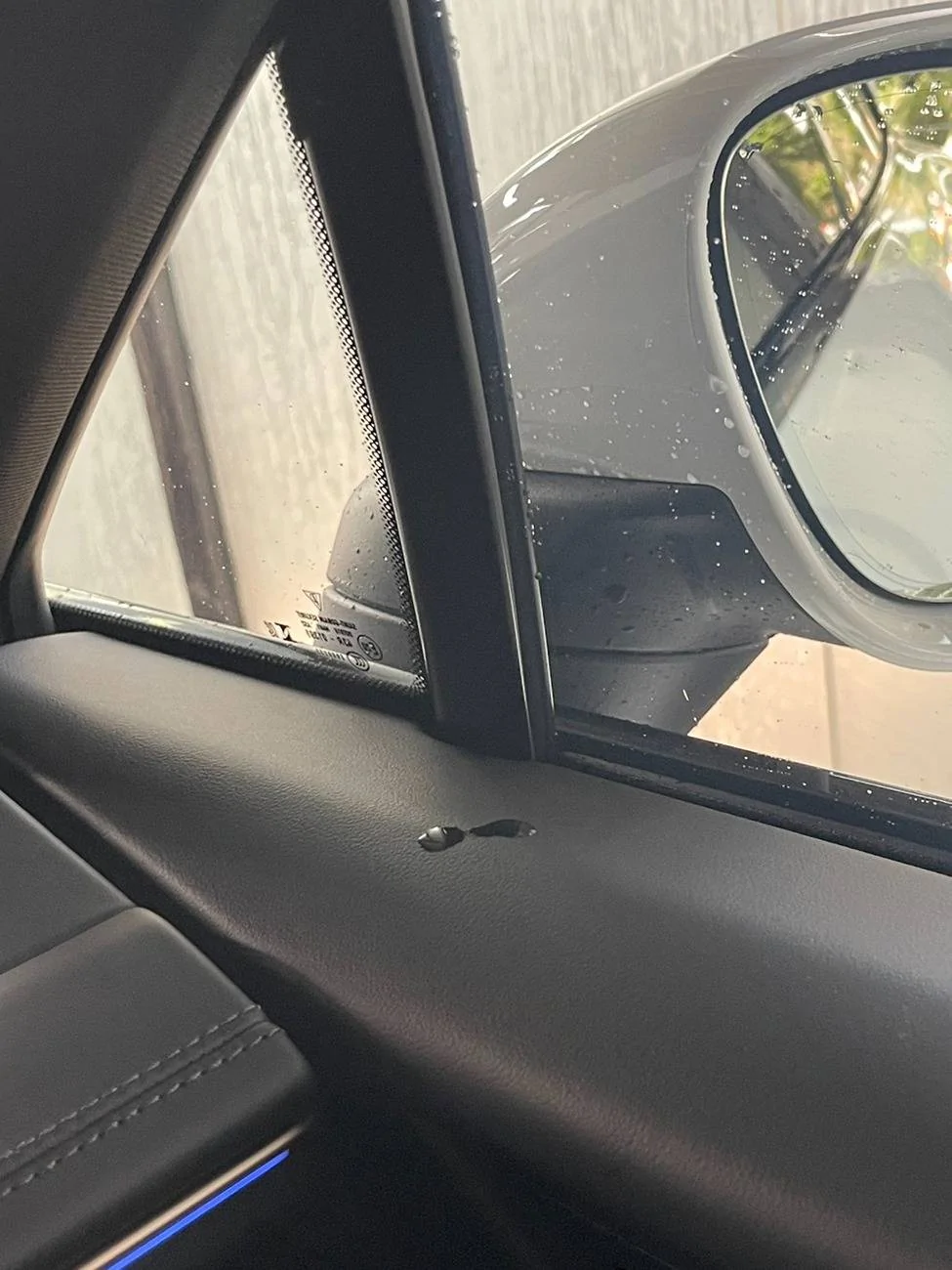 Electric Macan EV Car windows leak water when washing the car S__198098948