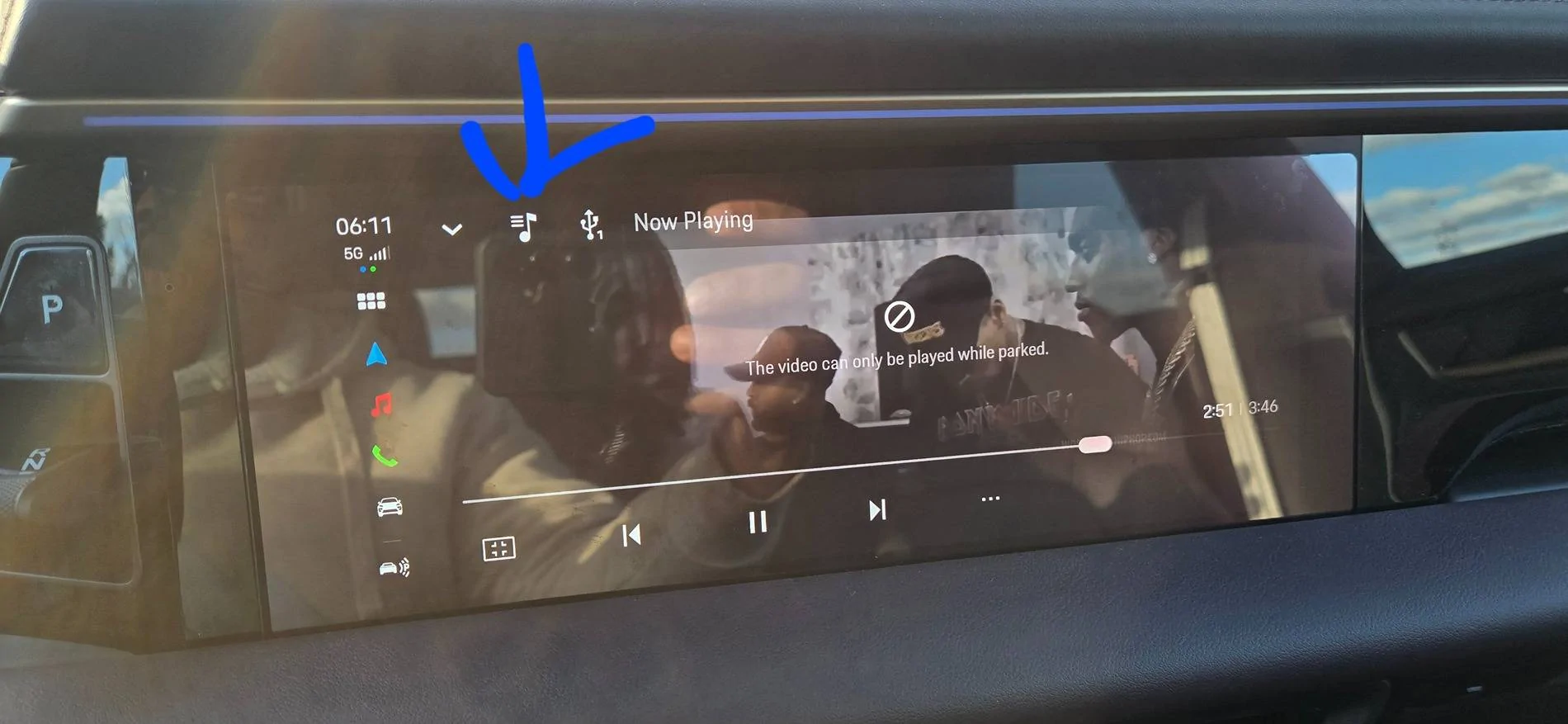 Electric Macan EV Play Videos while in Motion 20250408_181108