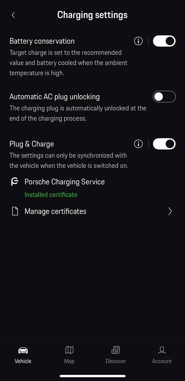 Electric Macan EV Plug & Charge error in app after update but worked at EA IMG_7866
