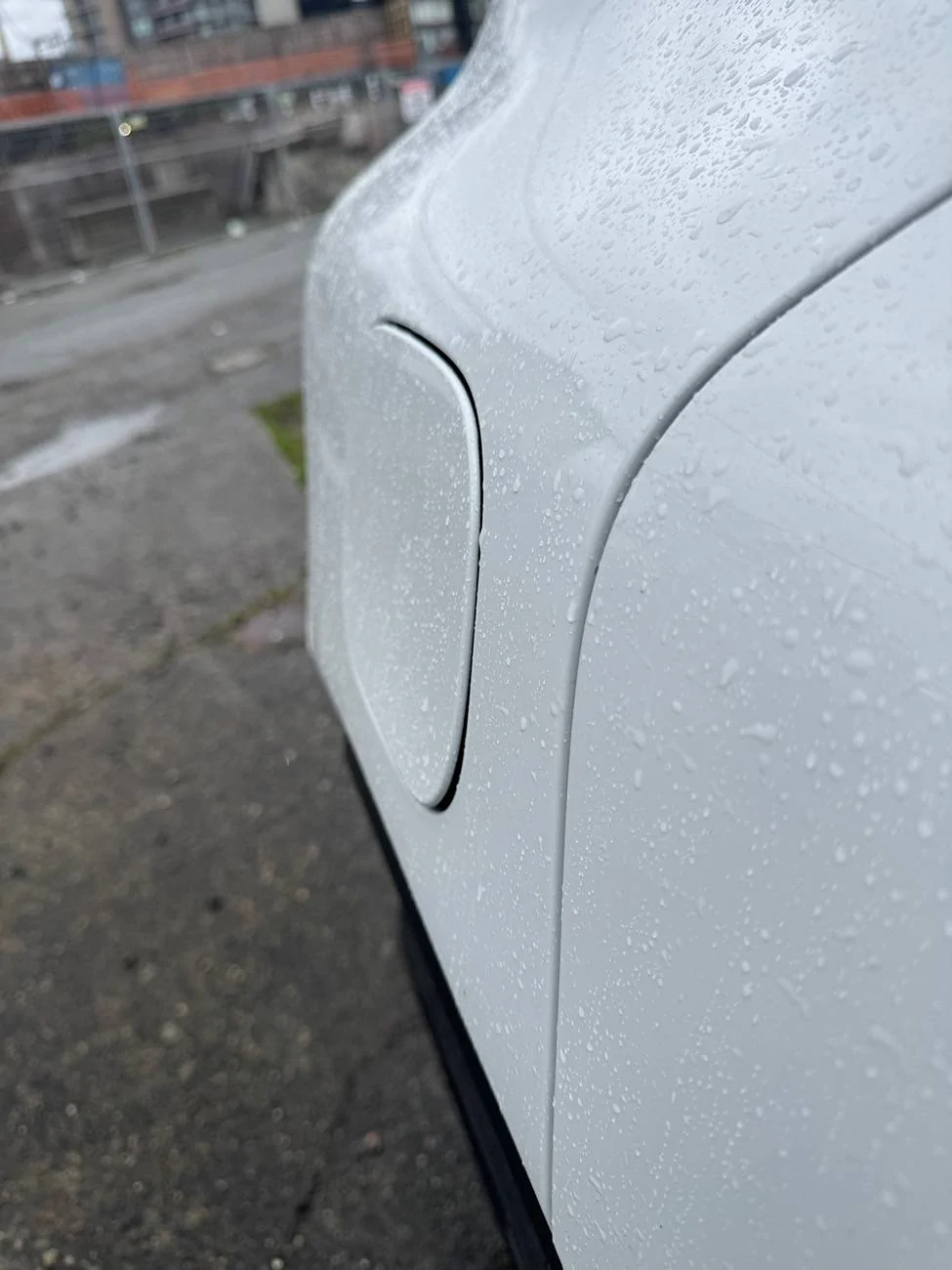 Electric Macan EV Macan EV Charger Cover Flap Not Flush IMG_7193