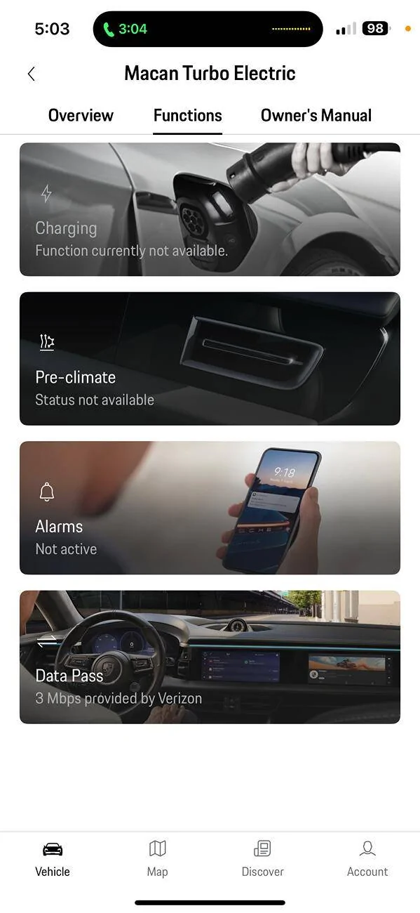 Electric Macan EV Charge status and remote climate not available in My Porsche app IMG_7915