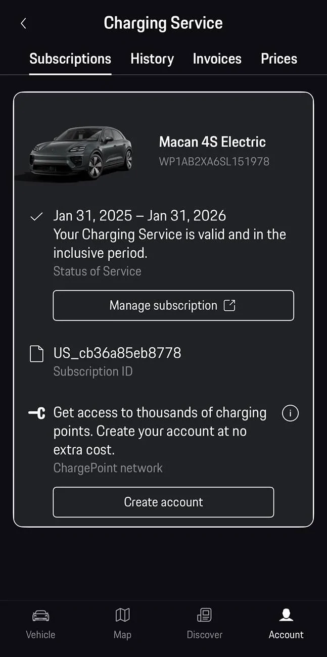 Electric Macan EV ChargePoint now appearing in Charging Service IMG_7986