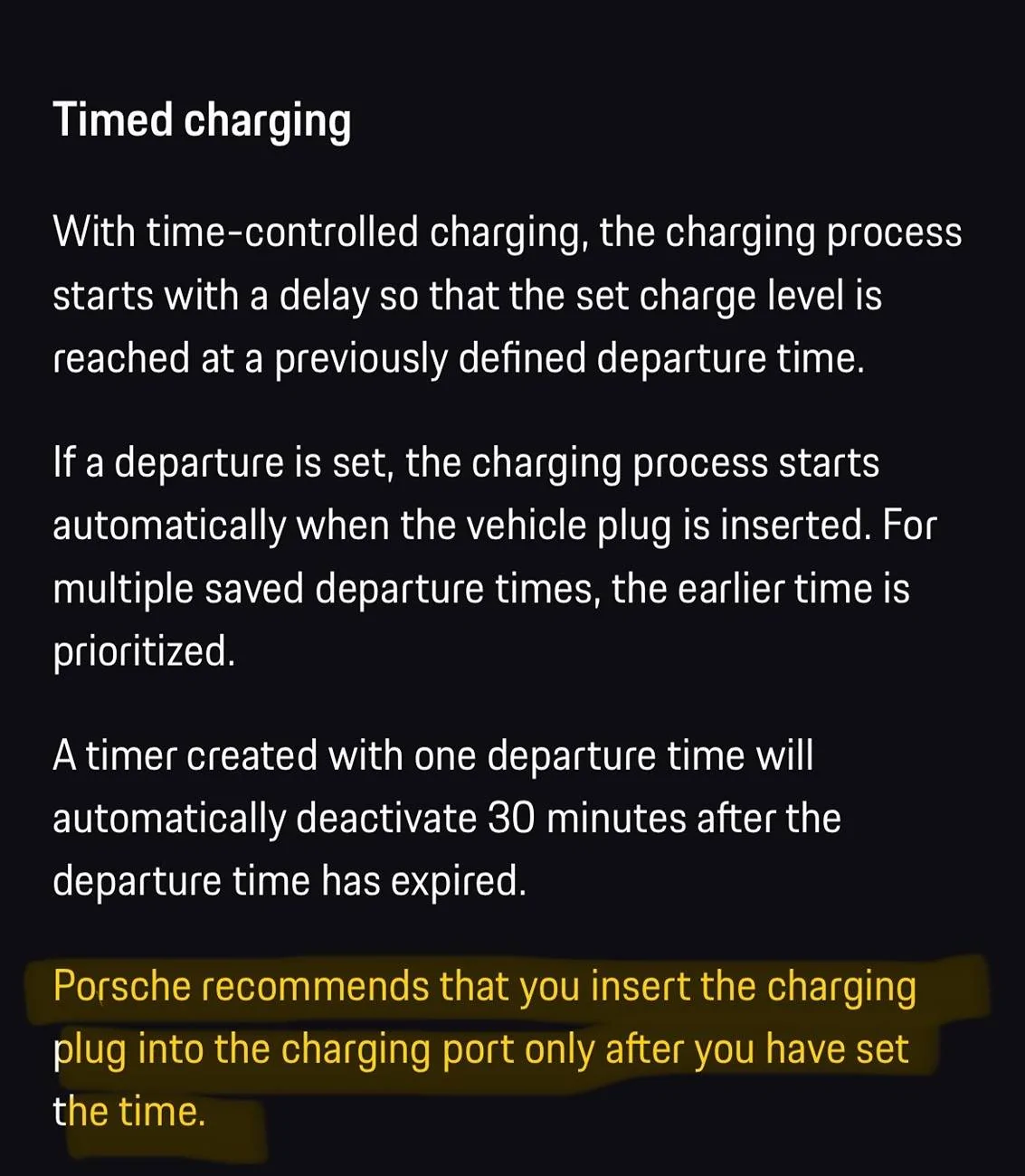 Electric Macan EV Scheduled Charging won't start automatically. Does it require Porsche Wallbox? IMG_8006