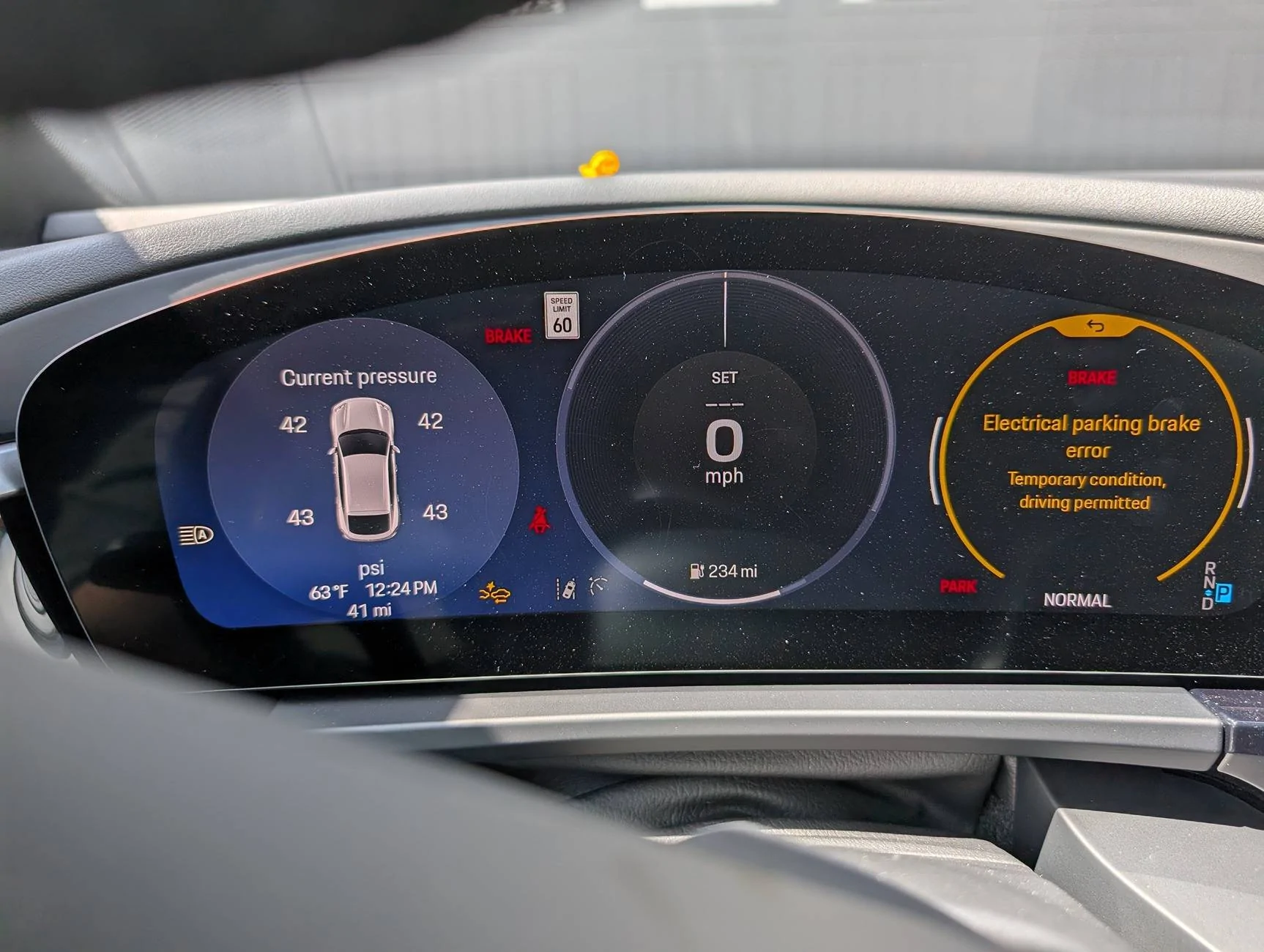 Electric Macan EV Electrical Parking Brake error PXL_20250526_192502636
