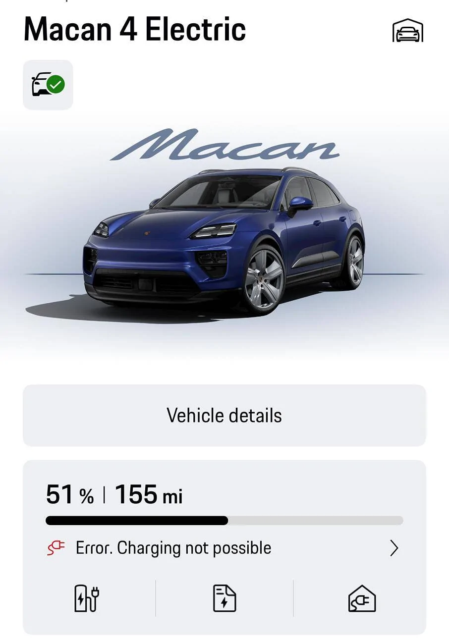Electric Macan EV Can't charge at home IMG_3539