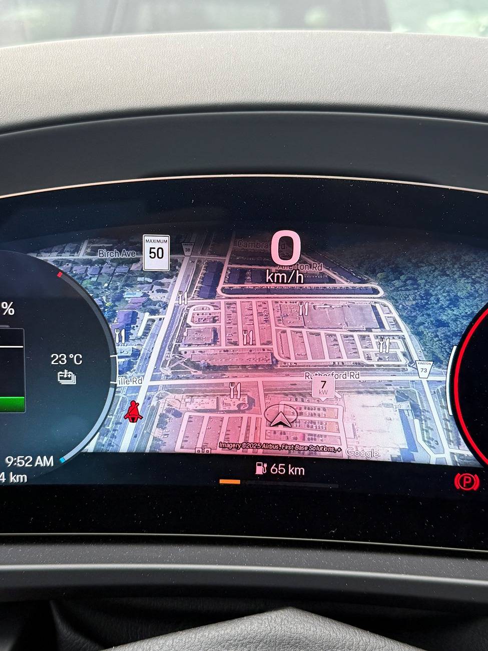 Electric Macan EV Navigation system satellite view 1