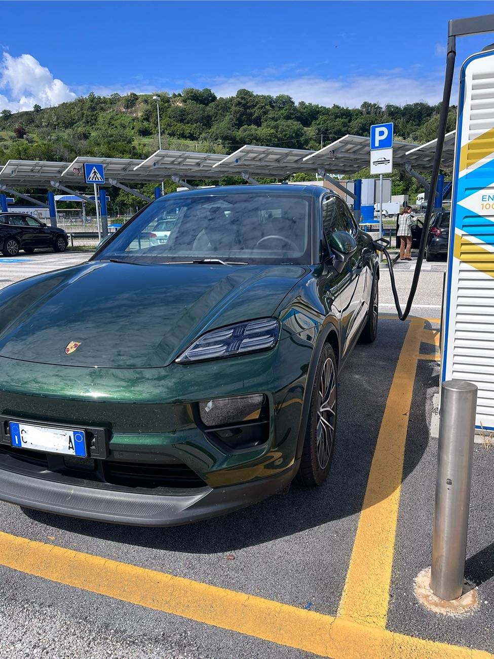 Electric Macan EV License Plate Holder too large IMG_6072