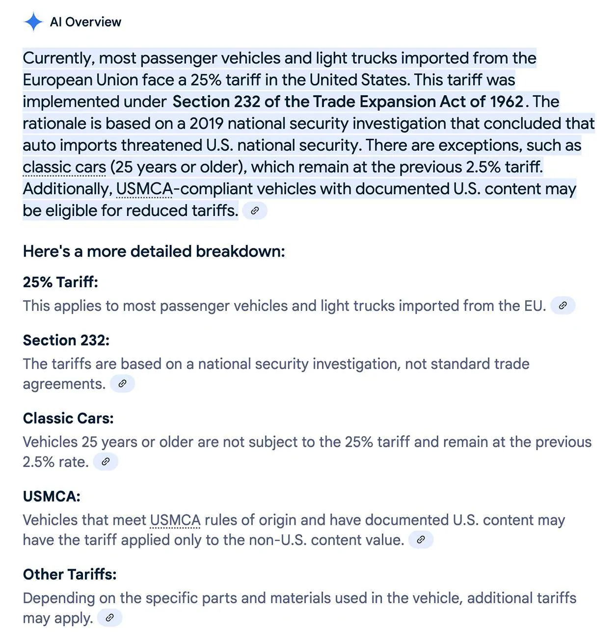 Electric Macan EV Tariff anxiety . . . Screenshot 2025-06-19 at 9.00.24 AM