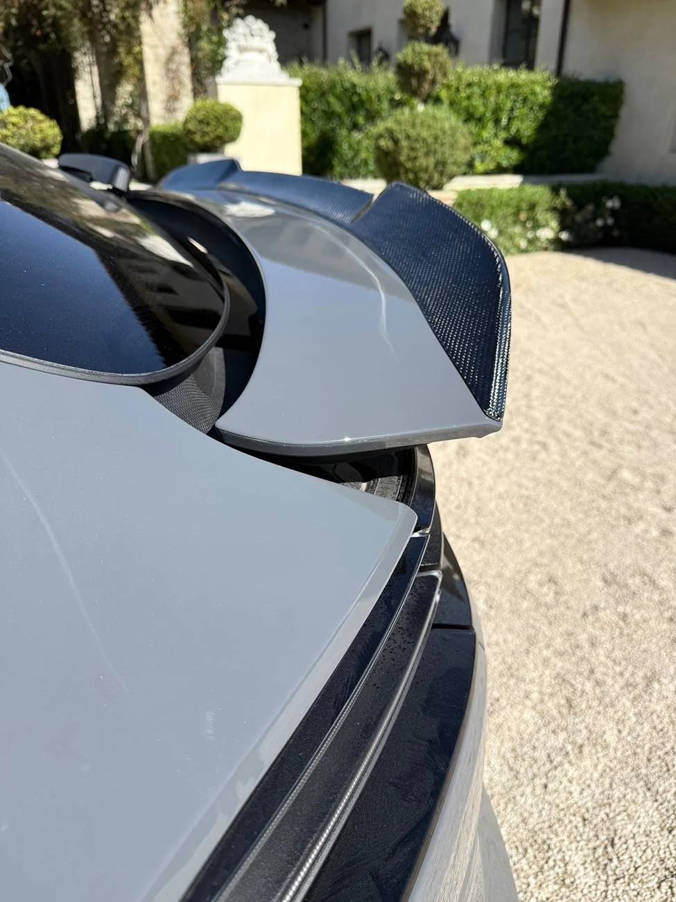 Electric Macan EV Carbon fiber spoiler / lip installed IMG_6013