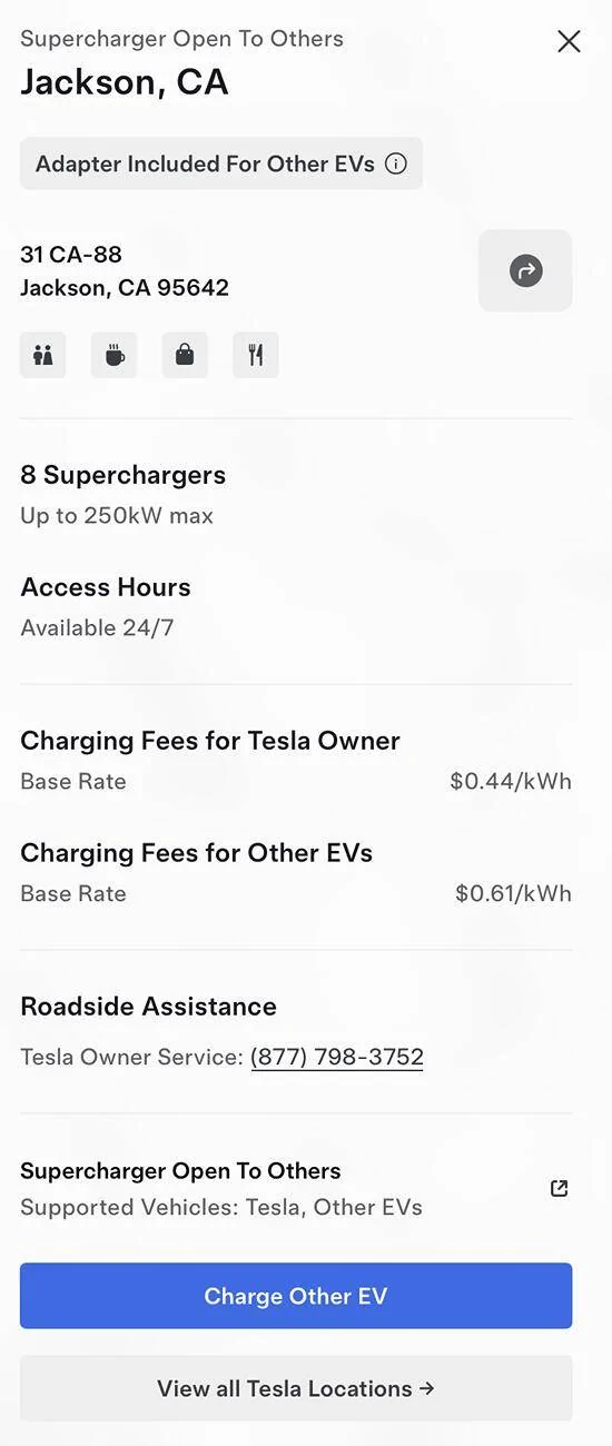 Electric Macan EV Tesla US charging network access + adapters Screenshot 2025-07-23 at 10.11.29 PM