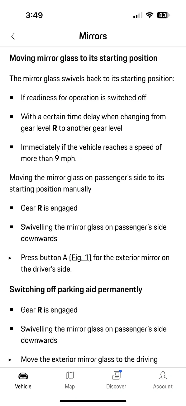 Electric Macan EV Tilting passenger-side mirror when reversing. IMG_1149