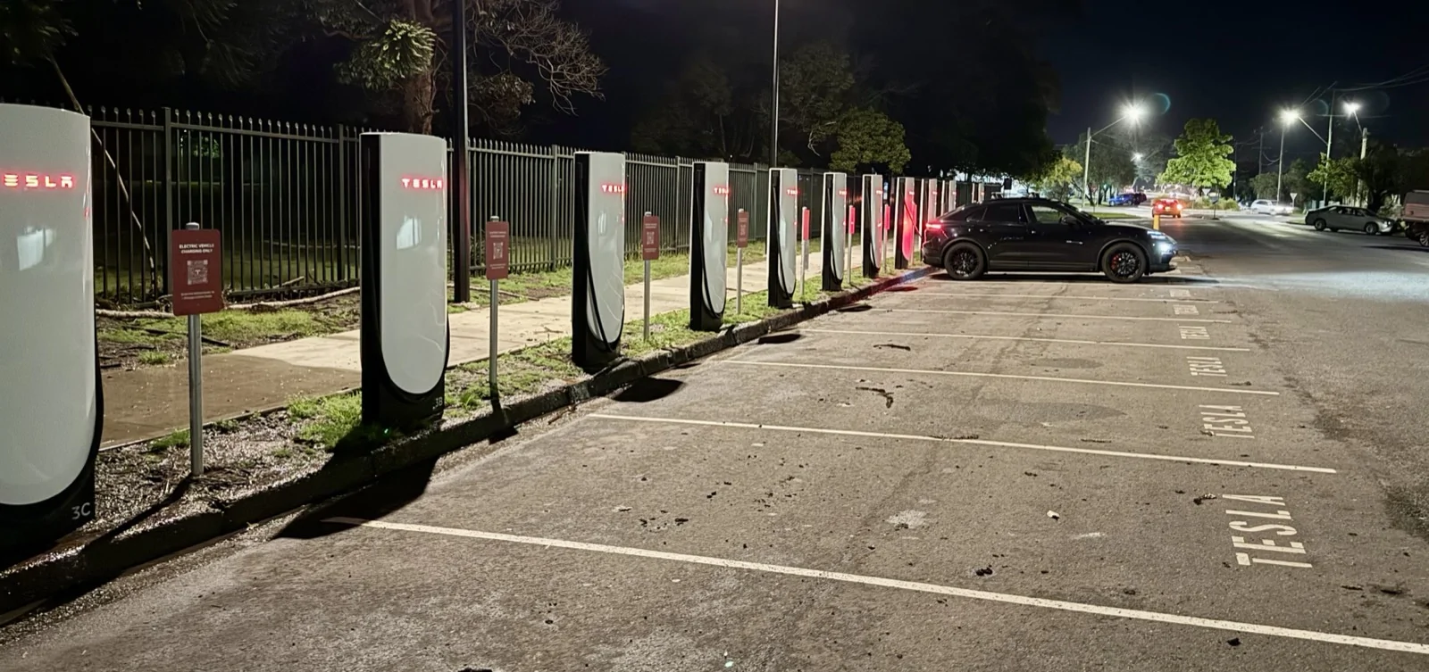 Electric Macan EV High Drama at Public Chargers [Aus] Empty tesla supercharger sit