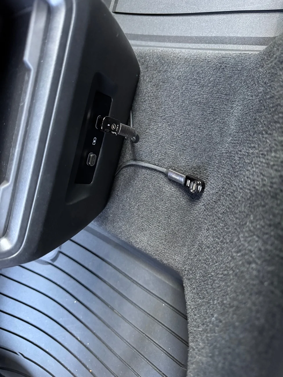 Electric Macan EV Back seat entertainment upgrade: 2 iPads on seat backs IMG_1350