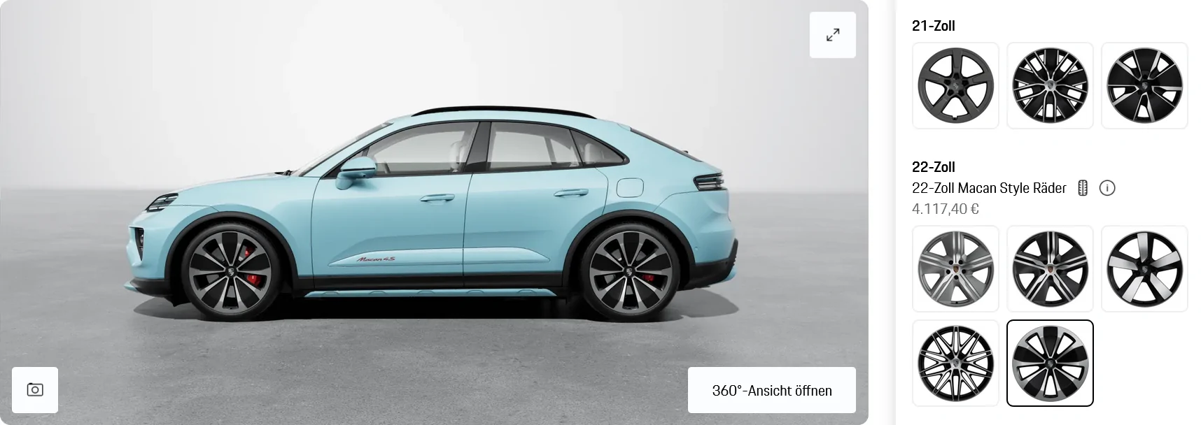 Electric Macan EV MY’2026 Configurator Changes - New Macan Options Added Screenshot 2025-08-10 at 16-52-13 Macan 4S Porsche Car Configurator