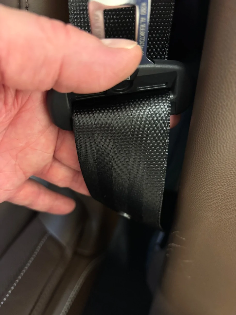 Electric Macan EV Seat Belt Retainer Clip - Front & Rear IMG_1085