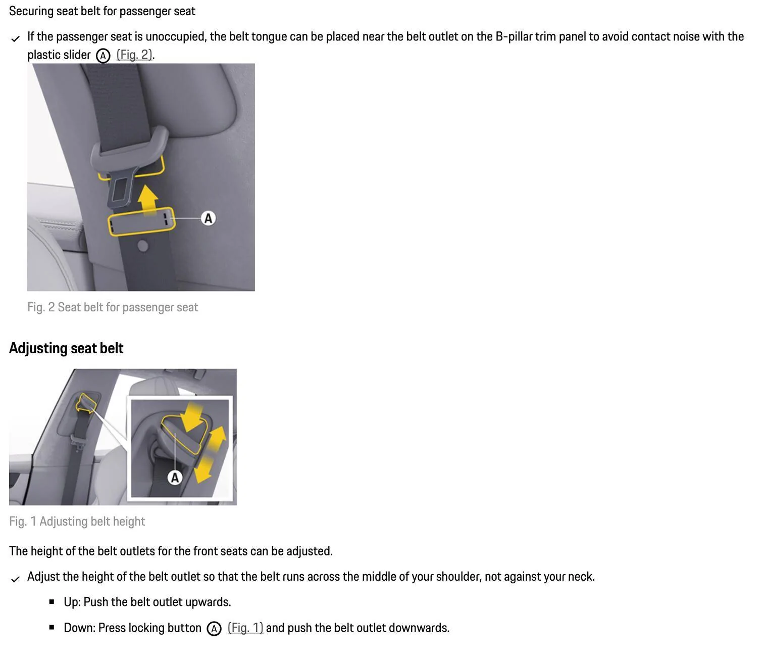 Electric Macan EV Seat Belt Retainer Clip - Front & Rear OM
