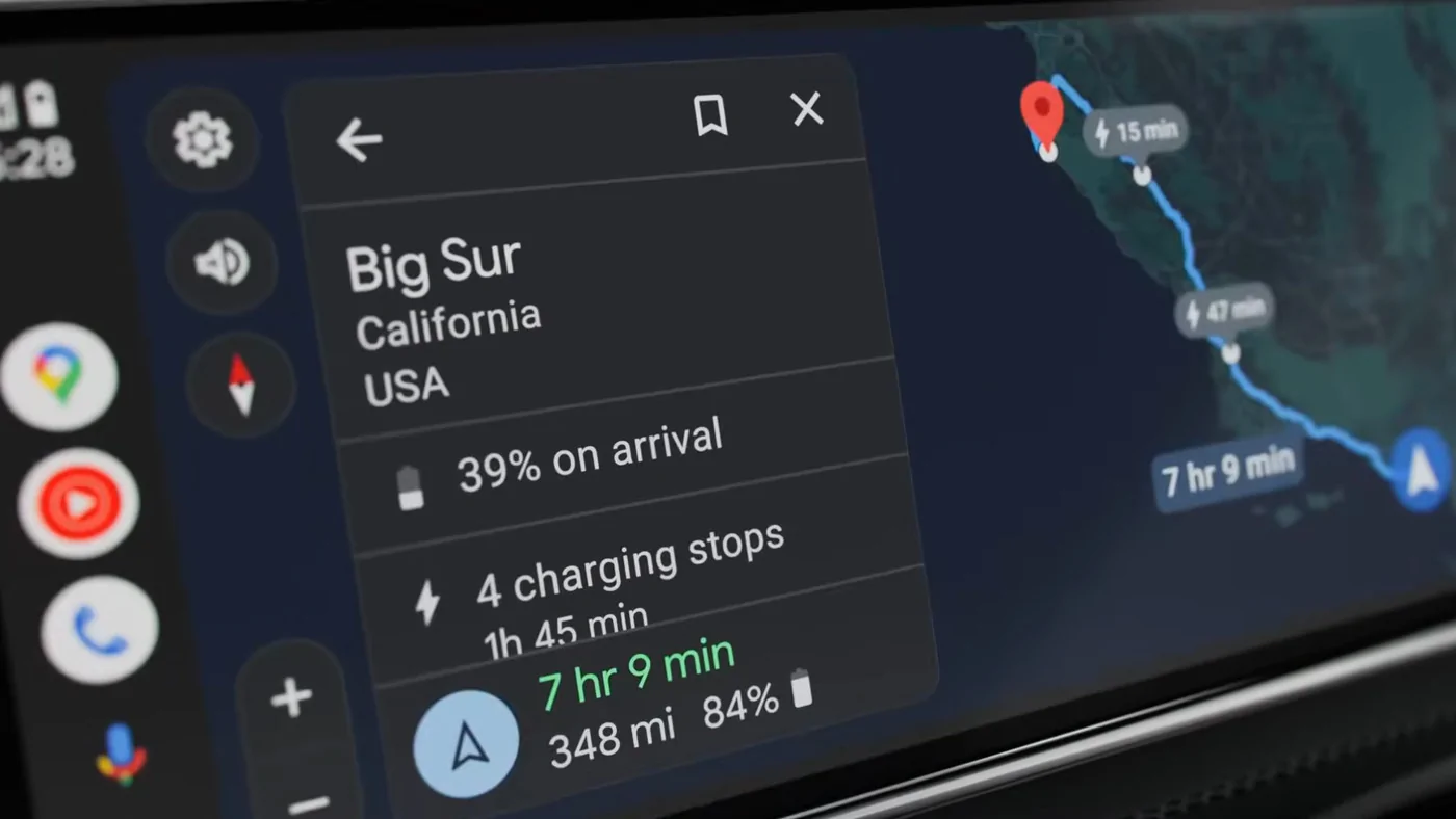 Electric Macan EV I realized google maps navigation  now shows on hud when did that happen? Android-Auto-EV-update-2