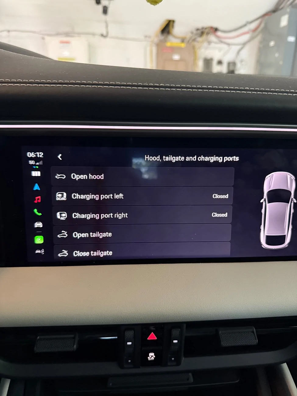 Electric Macan EV How do you manually get to the Goodbye screen to get to the power charge port button? IMG_0587
