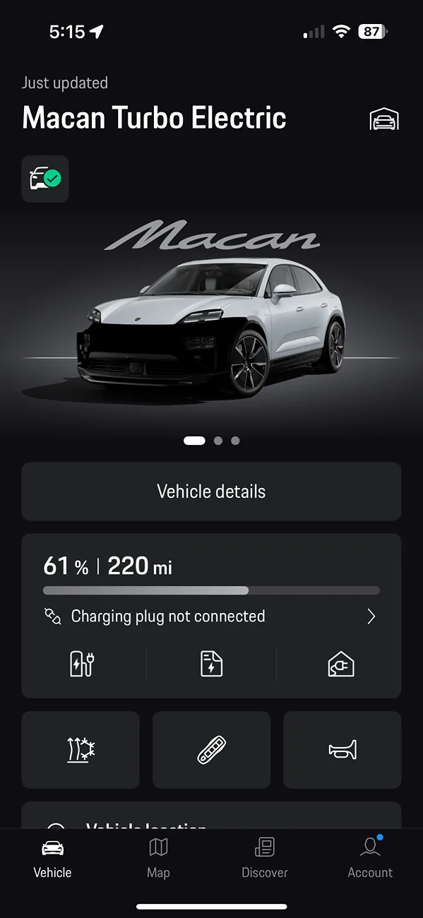Electric Macan EV the mobile app has stopped receiving data from my car IMG_1241