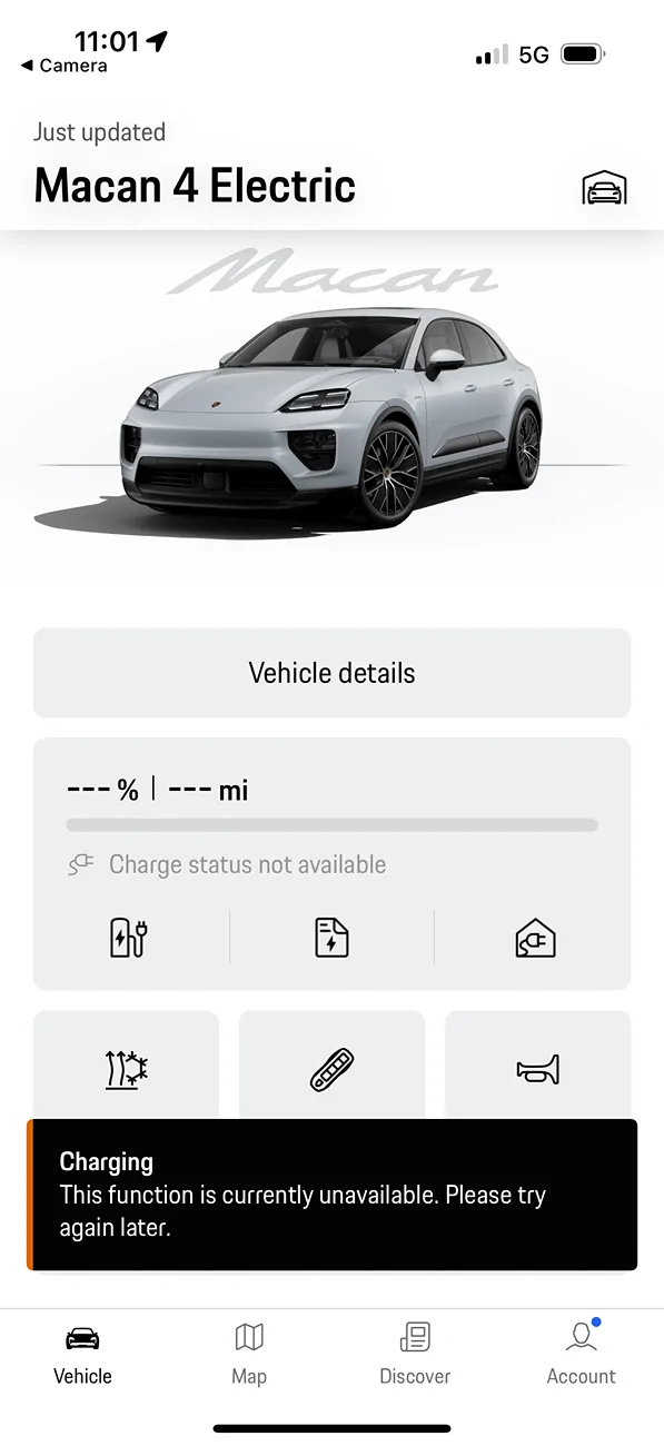 Electric Macan EV No connection car charging info and App IMG_2613