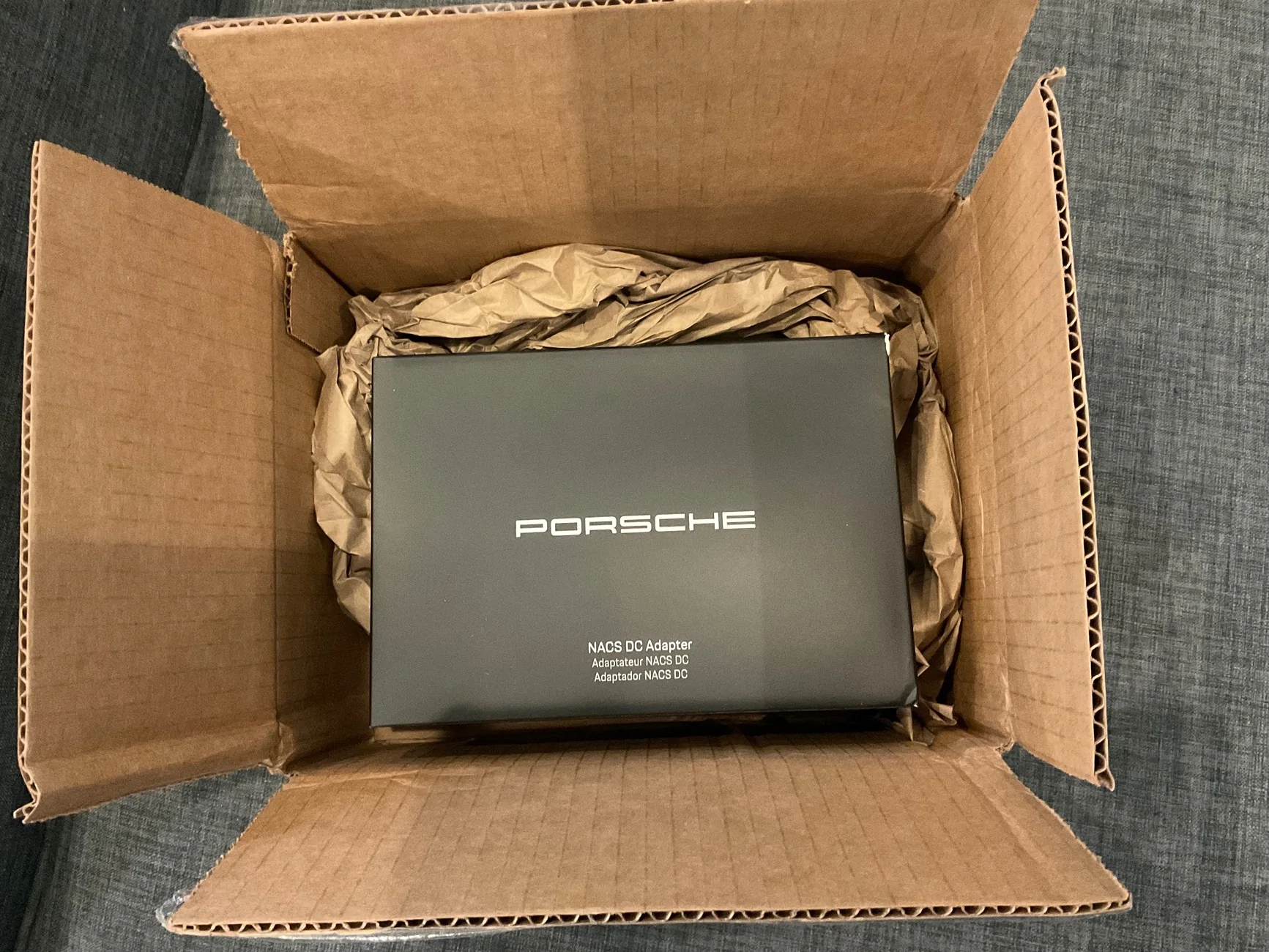 Electric Macan EV Porsche NACS complimentary adapter email IMG_2446