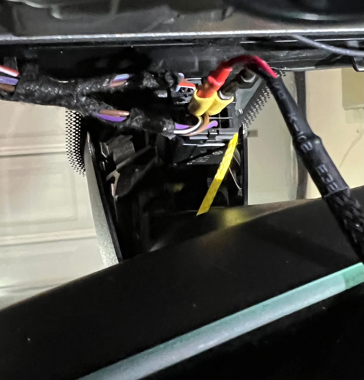 Electric Macan EV Radar Detector - Mirror Tap Install IMG_4460