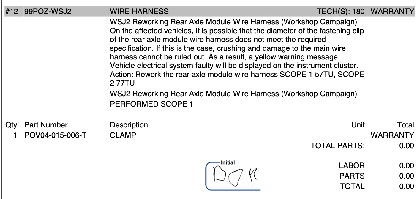 Electric Macan EV Macan EV Turbo recall: rear axle harness Screenshot 2025-09-26 at 2.25.10 PM
