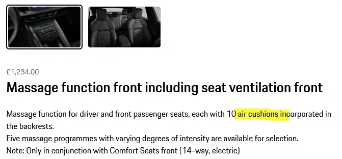 Electric Macan EV Comfort 14 seats (with massage options) vs Sports seats 18 1759245224690-v5