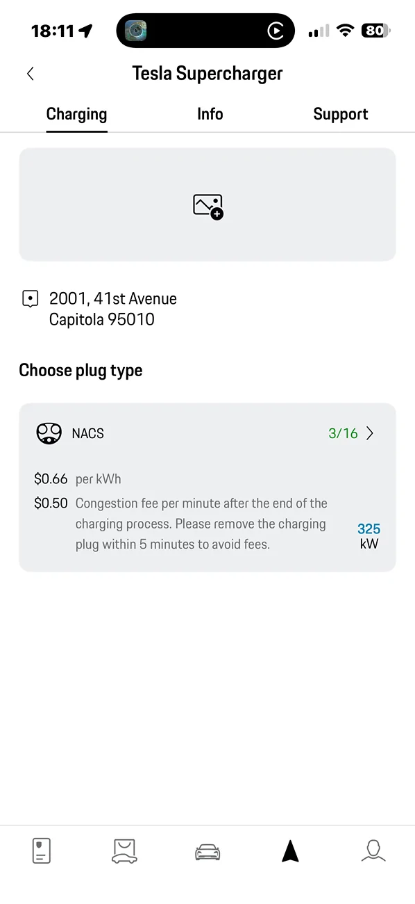 Electric Macan EV [North America] - Supercharging a 2024 Macan Turbo EV (with Lectron adapter at Tesla Supercharger( IMG_0078