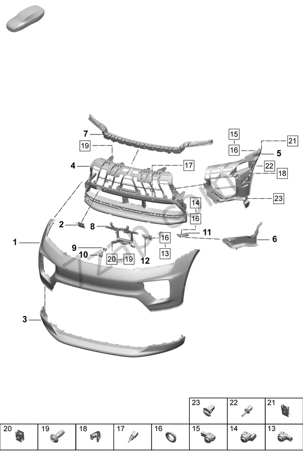 Electric Macan EV Front lower bumper valance / splitter removal 1761749291173-f8