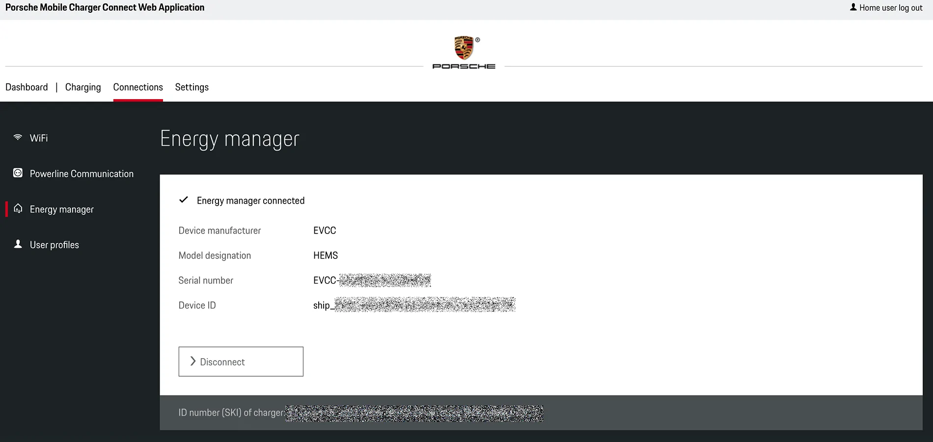 Electric Macan EV Macan, Porsche Mobile Connect Charger, EVCC and Home Assistant charger hem